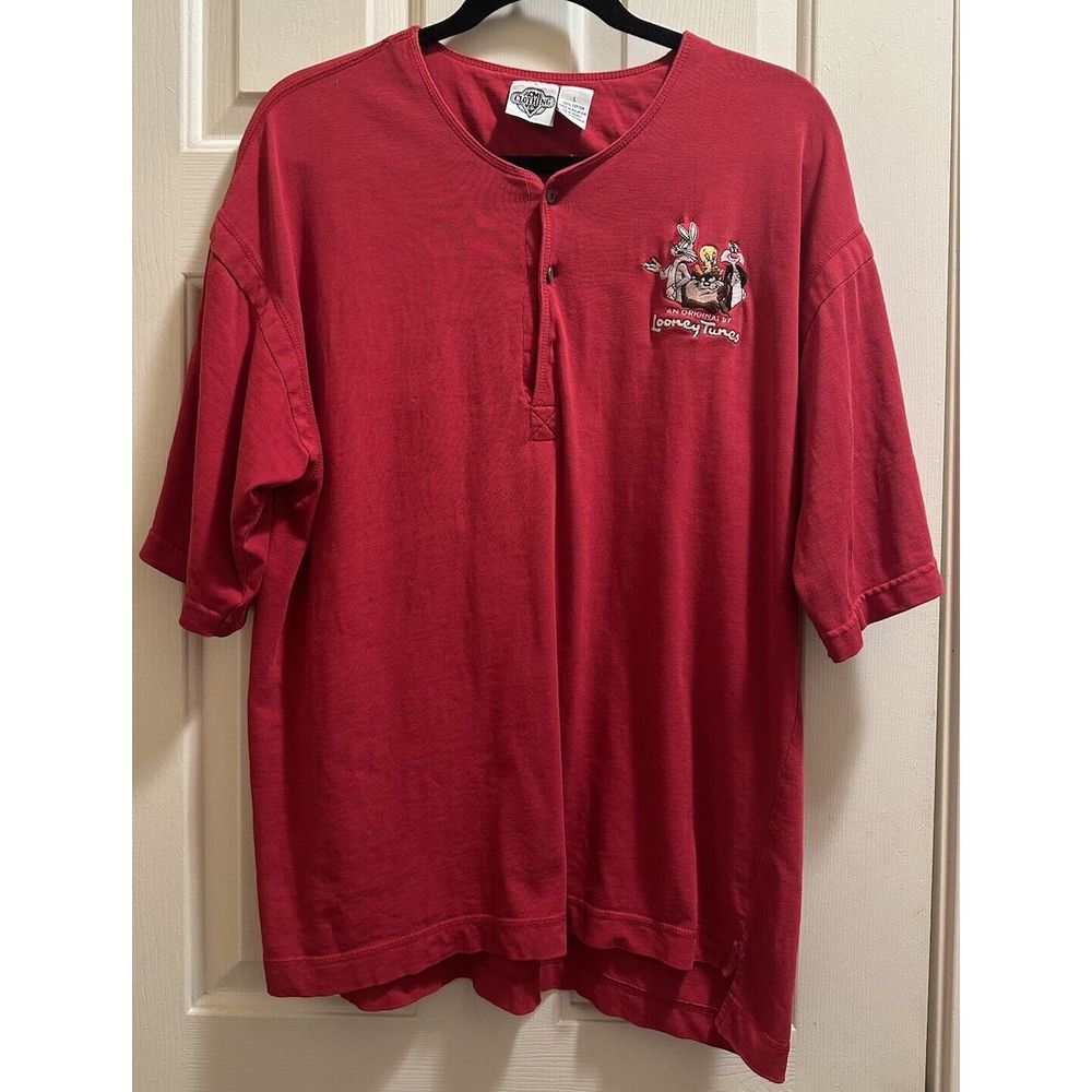 That's All Folks Acme Short Sleeve Red Bugs Bunny Vintage Size‎ Large Men's